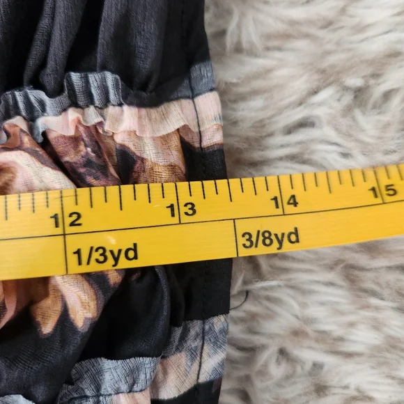 Free People Scottie Printed Tube Top Tropic Night Black Pattern Women's Medium - Picture 10 of 10